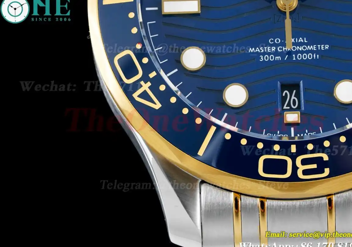 Seamaster 300m 42mm YG SS Blue Dial JVSF A8800