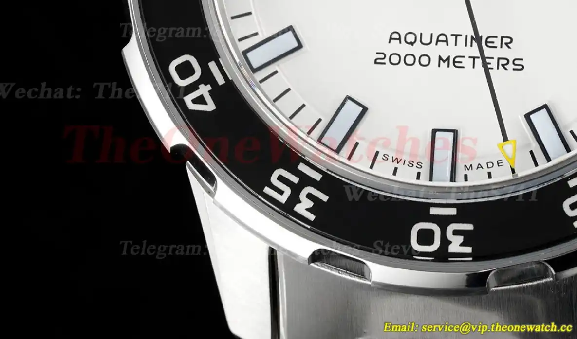 Aquatimer IW356805 44mm  Blk Wht Bezel White Dial SS SS JVSF A2892