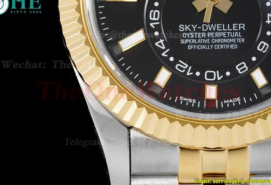 SkyDweller 326933 42mm Jubilee Black Stk SS YG FNF A9001