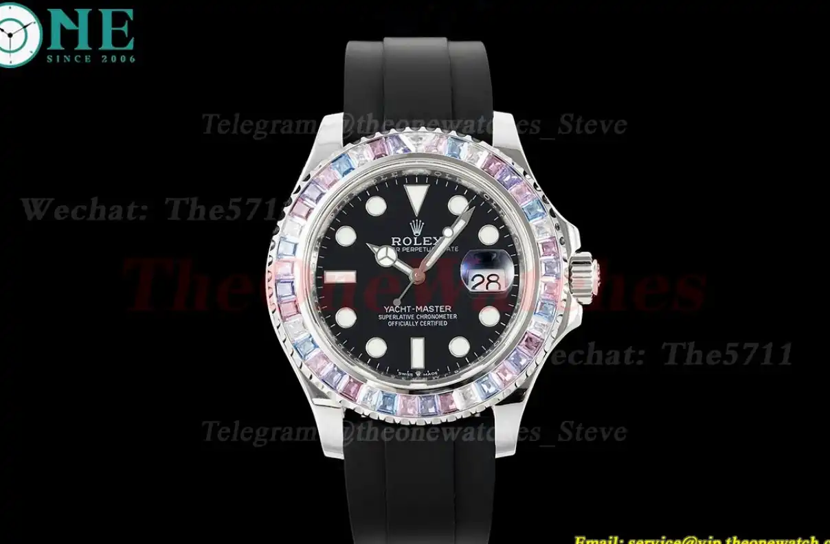 Yacht-Master 126679 42mm Gem Wrapped SS RU Black Dot KF VR3235(Gain Weight)