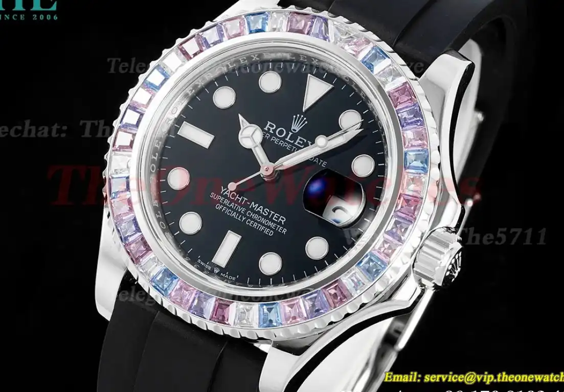 Yacht-Master 126679 42mm Gem Wrapped SS RU Black Dot KF VR3235(Gain Weight)