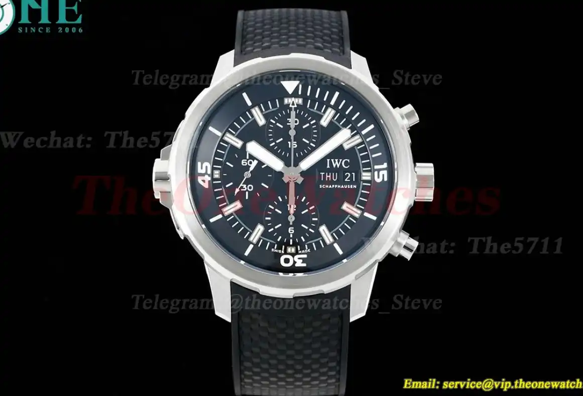 AquaTimer Chronograph 44mm IW376803 SS RU Black NSF Asia 7750