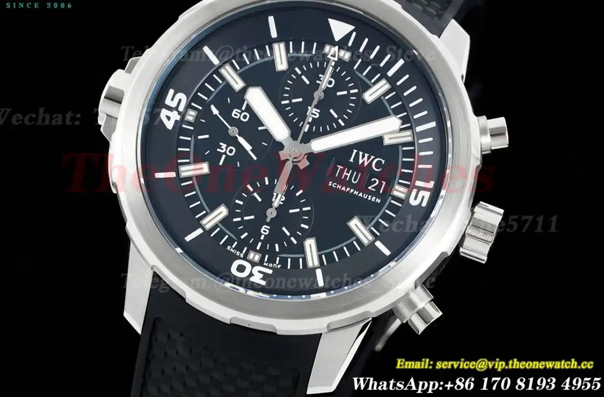 AquaTimer Chronograph 44mm IW376803 SS RU Black NSF Asia 7750