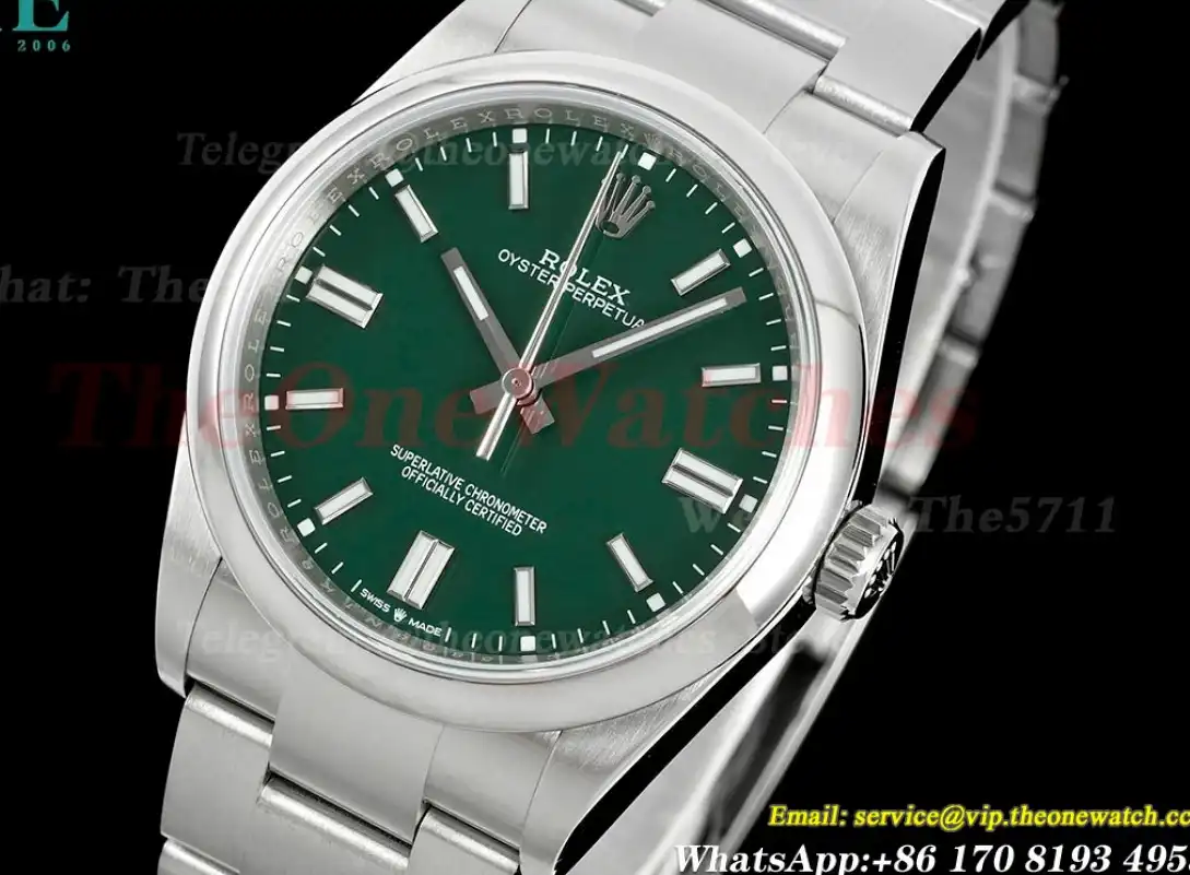 Oyster Perpetual 126000 36mm SS SS Green Stk APF VR3230