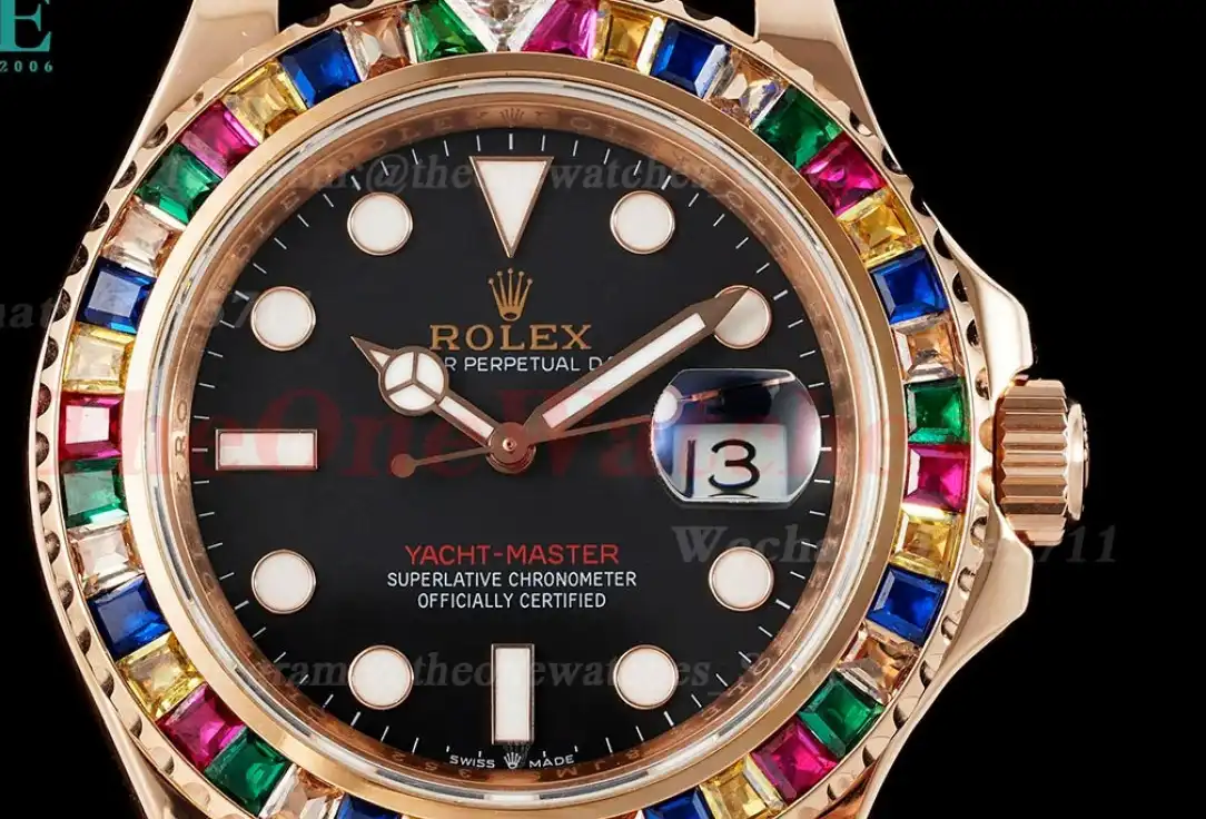 Yacht-Master 126695 42mm Gem Wrapped RG RU Black Dot KF VR3235(Gain Weight)