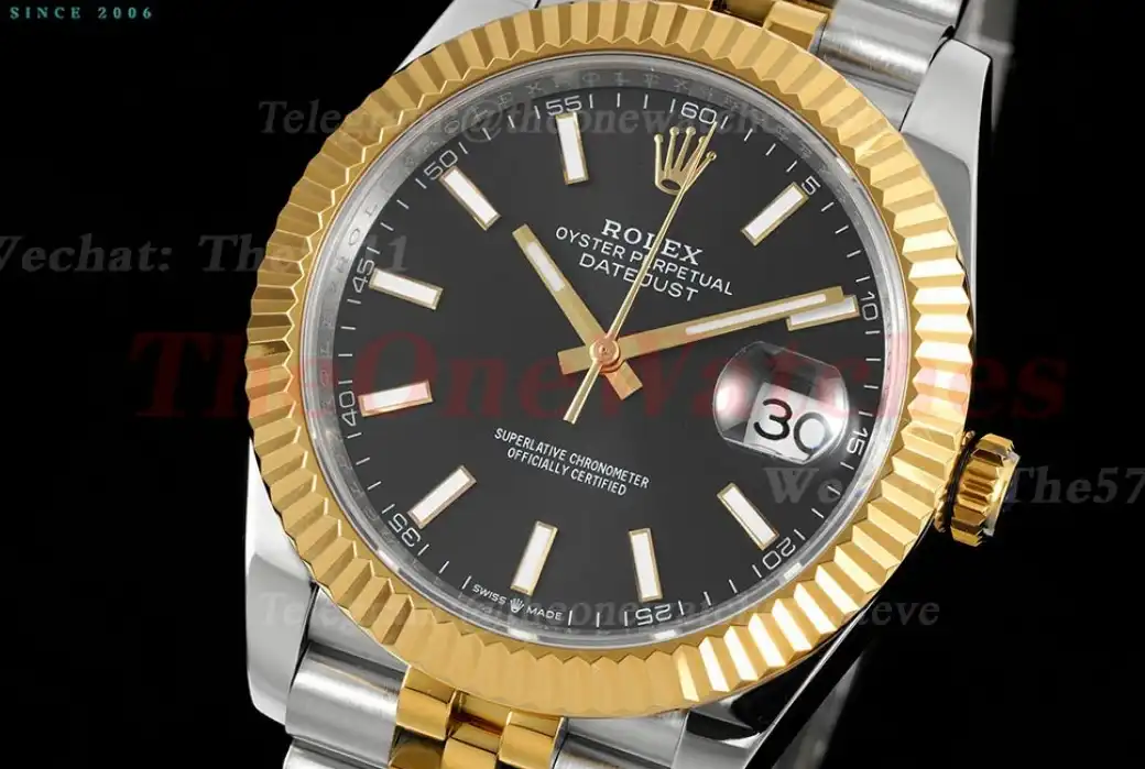 Datejust 41mm Black Stk SS YG  Jubilee 904L DIW A3235