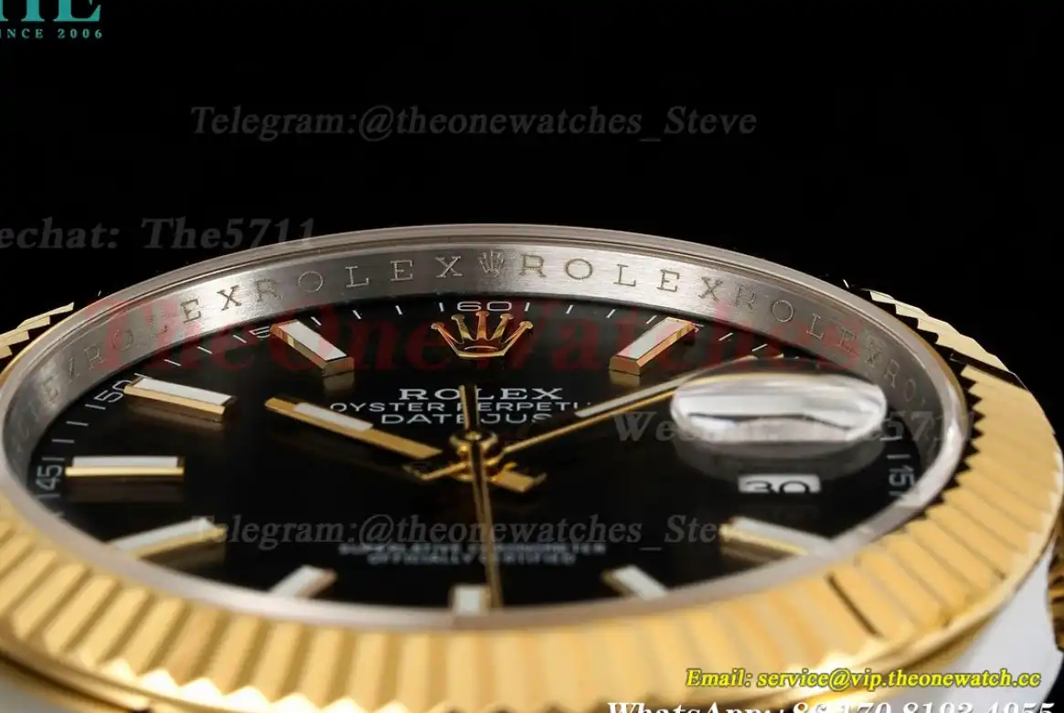 Datejust 41mm Black Stk SS YG Oyster 904L DIW A3235