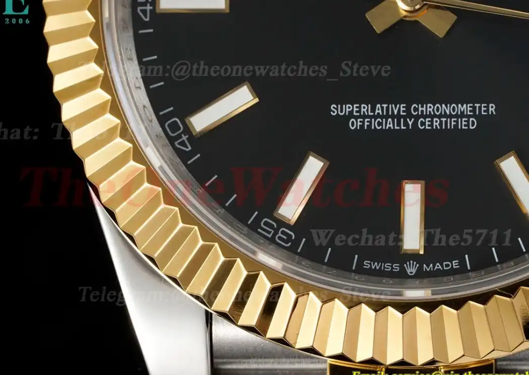 Datejust 41mm Black Stk SS YG  Jubilee 904L DIW A3235