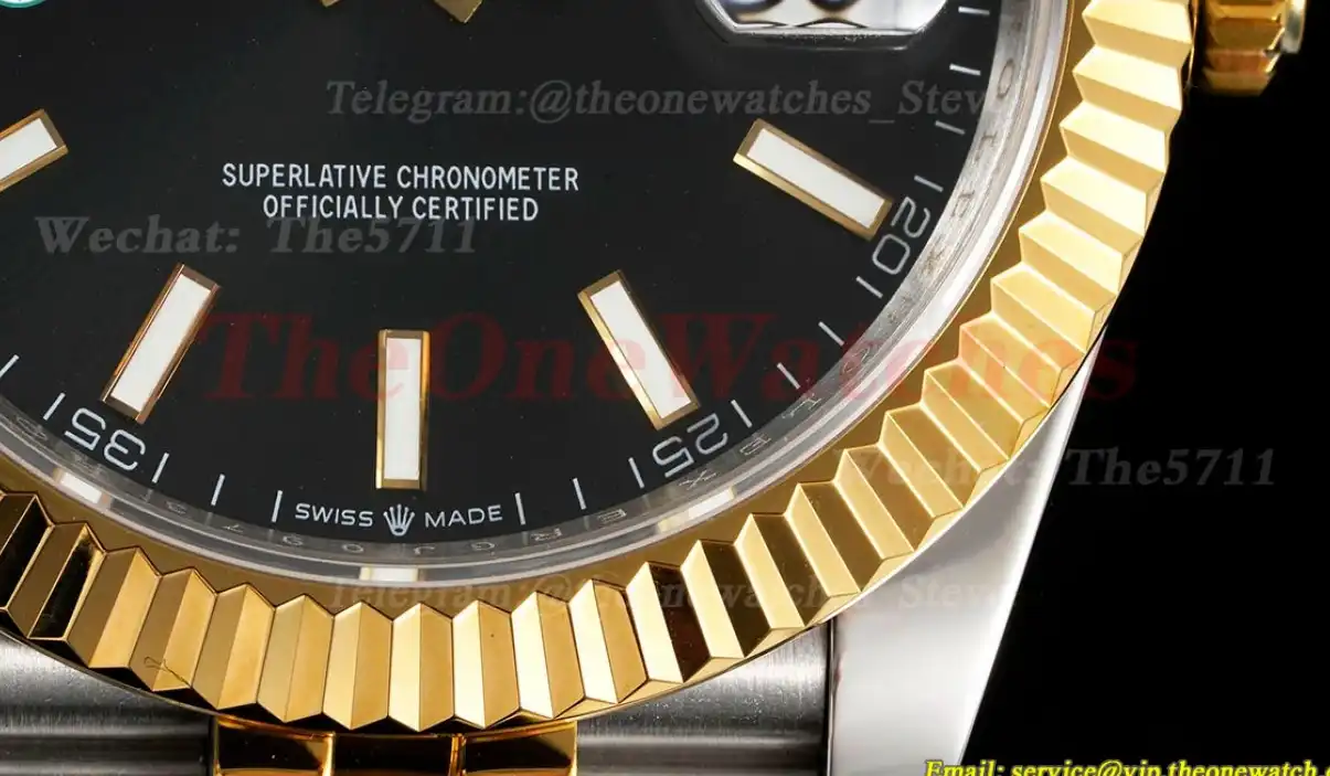 Datejust 41mm Black Stk SS YG  Jubilee 904L DIW A3235