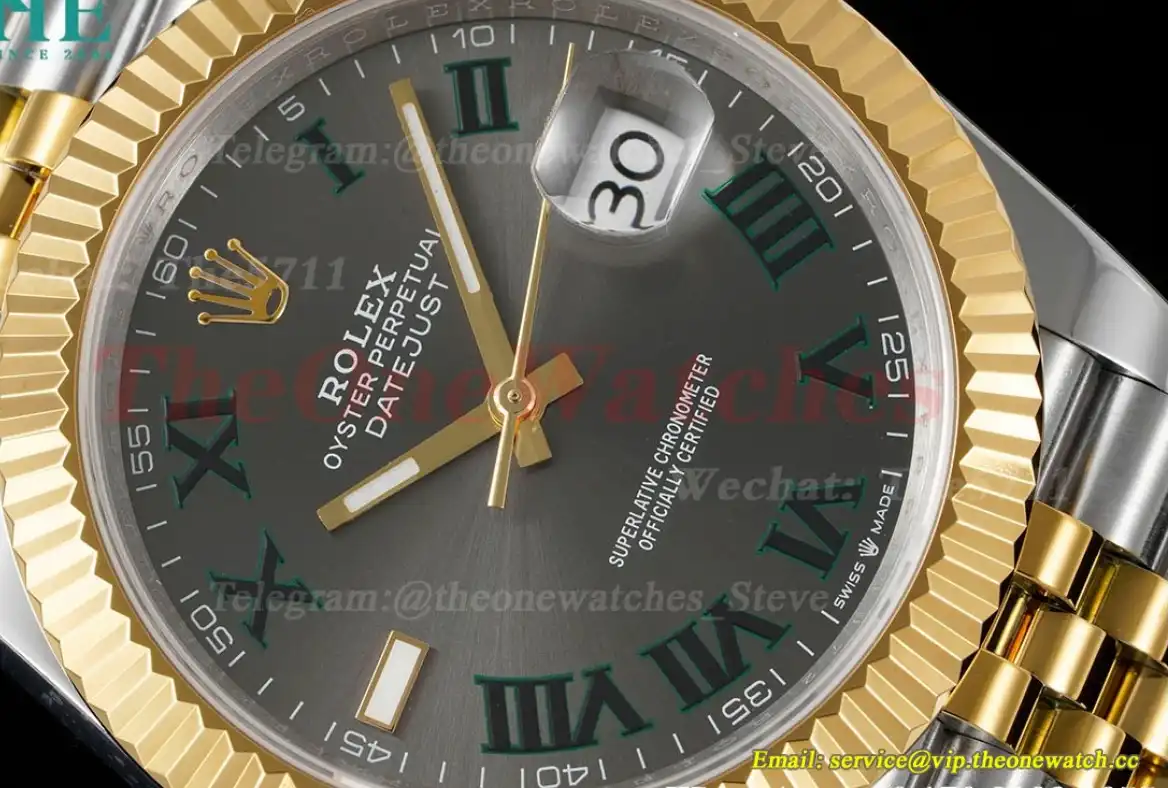 Datejust 41mm Grey Rmn SS YG  Jubilee 904L DIW A3235