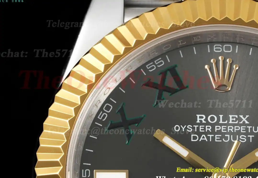 Datejust 41mm Grey Rmn SS YG  Jubilee 904L DIW A3235