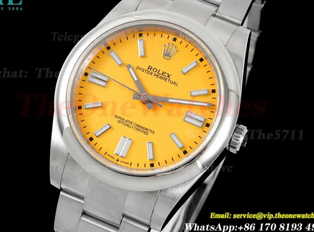 Oyster Perpetual 124300 41mm SS SS Yellow Stk GMF A3230