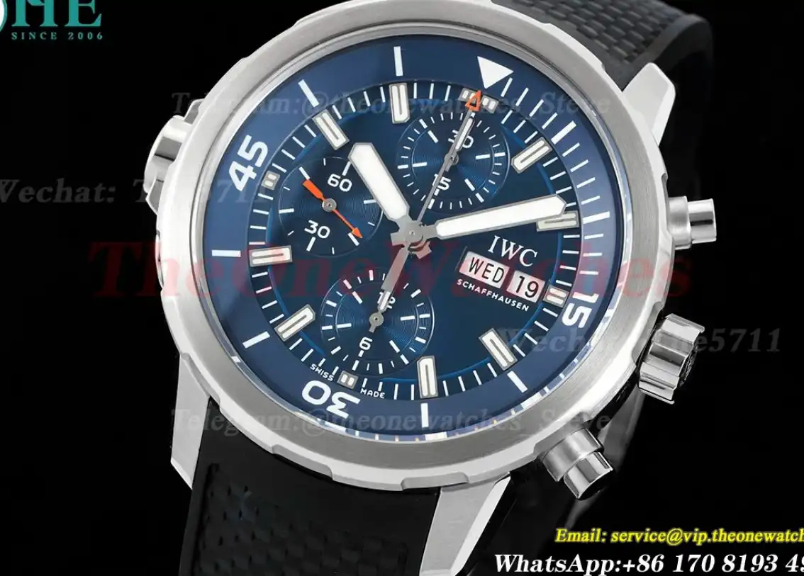 AquaTimer Chronograph 44mm IW376805 SS RU Blue NSF Asia 7750