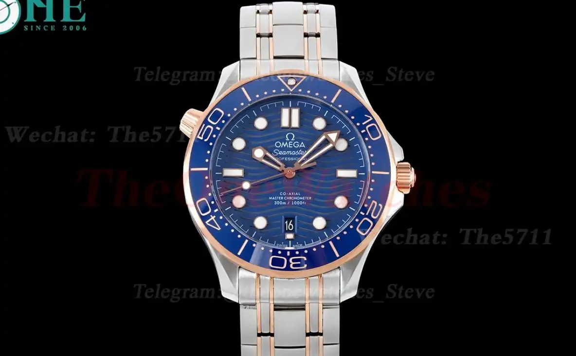 Seamaster 300m 42mm RG SS Blue Dial JVSF A8800