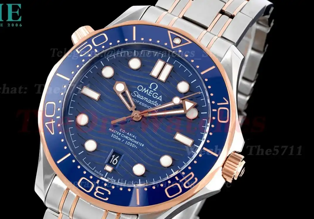 Seamaster 300m 42mm RG SS Blue Dial JVSF A8800