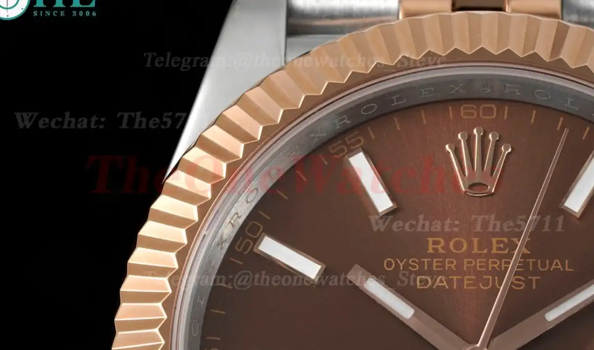 Datejust 41mm Brown Stk SS RG Jubilee 904L DIW A3235