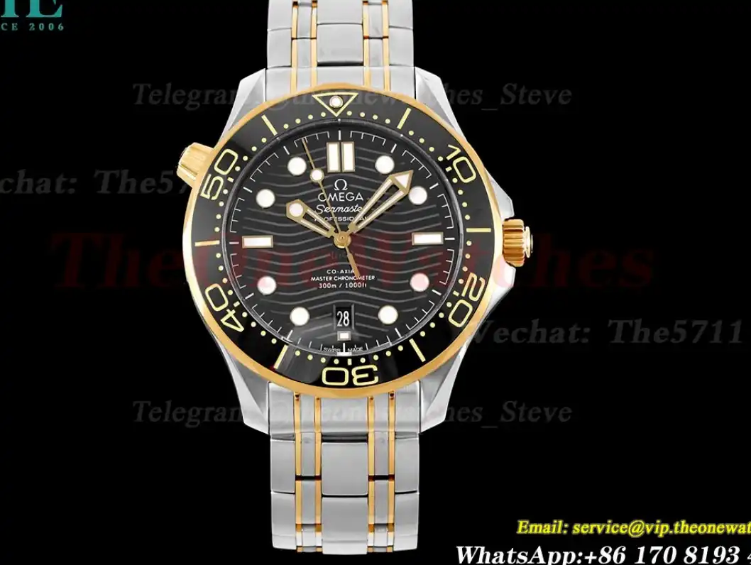 Seamaster 300m 42mm YG SS Black Dial JVSF A8800