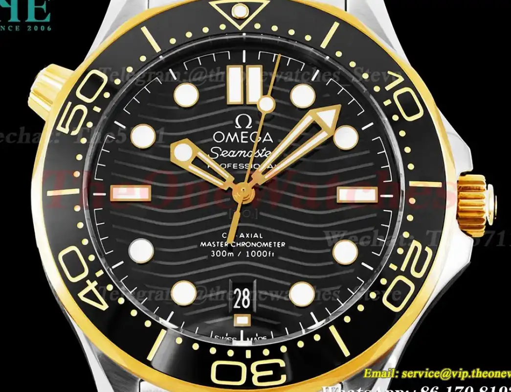 Seamaster 300m 42mm YG SS Black Dial JVSF A8800