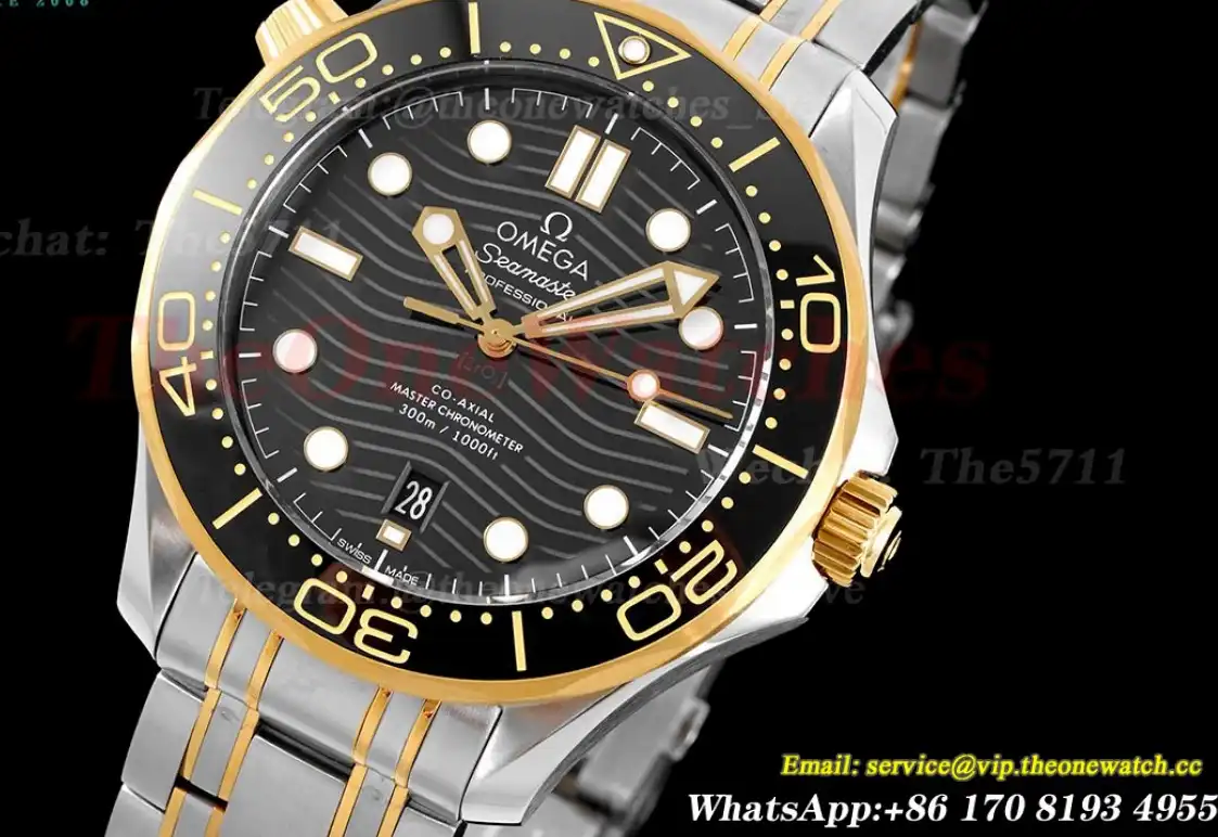 Seamaster 300m 42mm YG SS Black Dial JVSF A8800