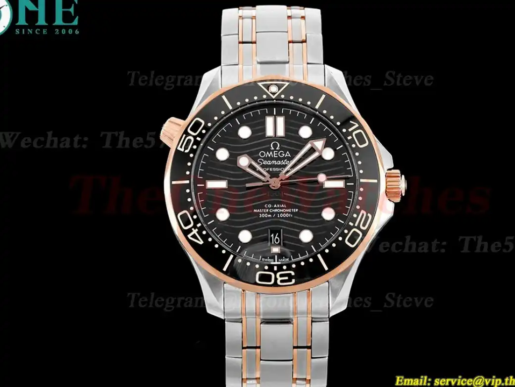 Seamaster 300m 42mm RG SS Black Dial JVSF A8800