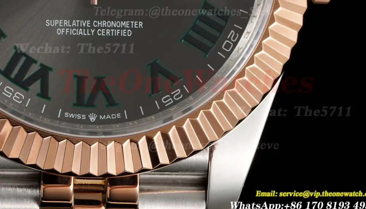 Datejust 41mm Grey Rmn SS RG Jubilee 904L DIW A3235