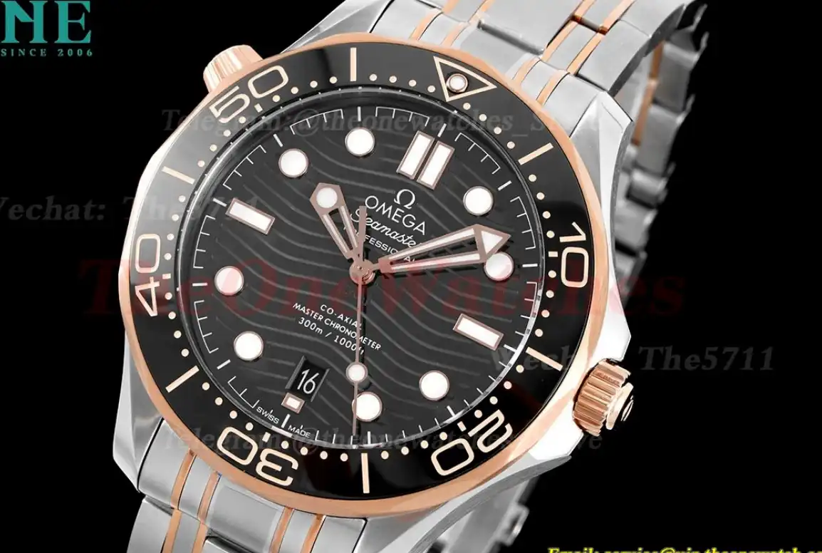 Seamaster 300m 42mm RG SS Black Dial JVSF A8800