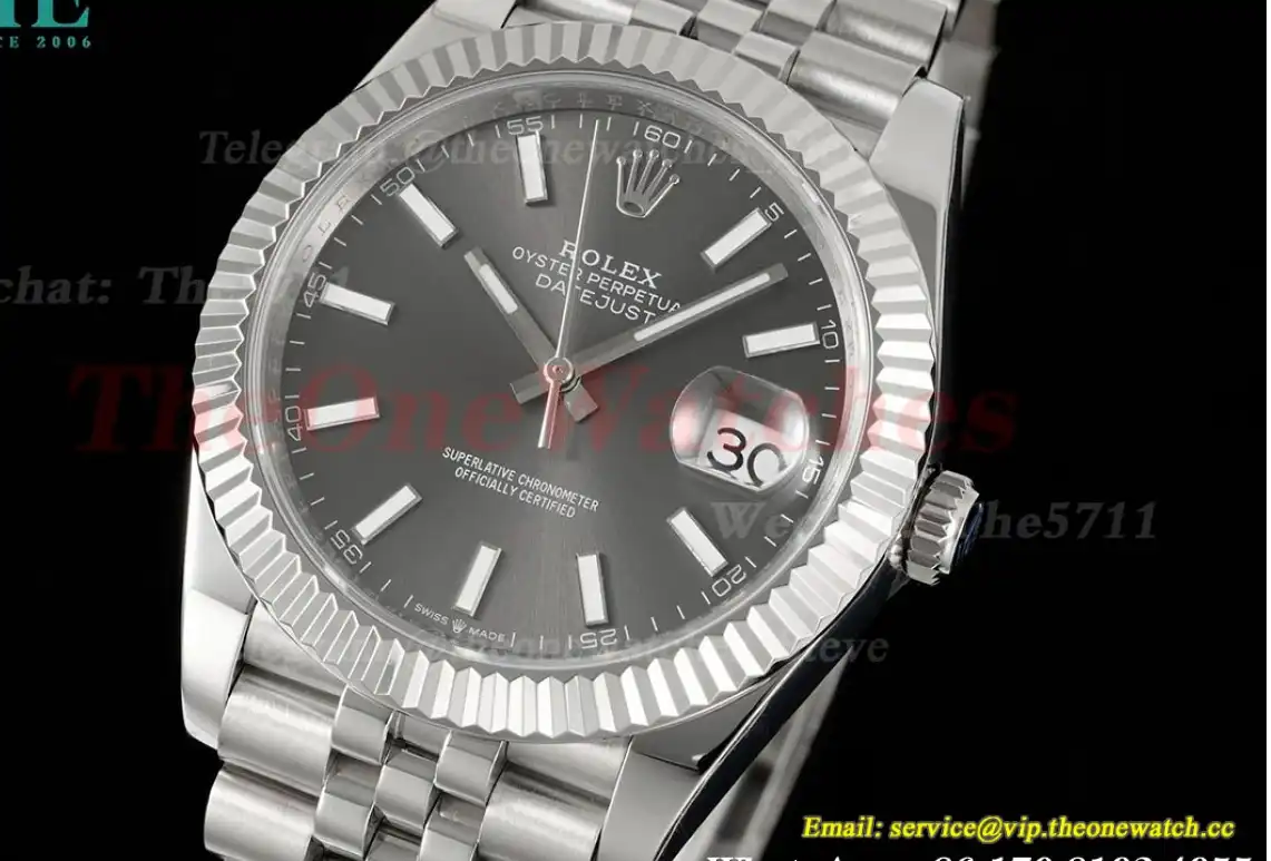 Datejust 41mm Grey Stk SS SS  Jubilee 904L DIW A3235