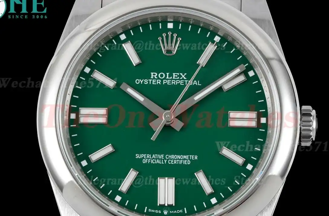 Oyster Perpetual 124300 41mm SS SS Green Stk GMF A3230