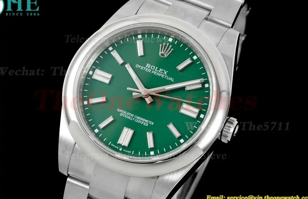 Oyster Perpetual 124300 41mm SS SS Green Stk GMF A3230