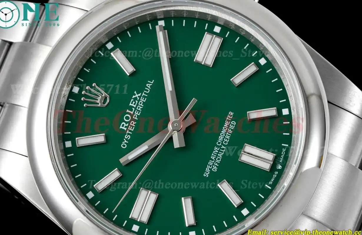 Oyster Perpetual 124300 41mm SS SS Green Stk GMF A3230