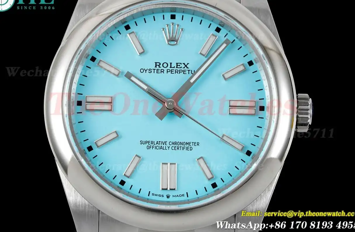 Oyster Perpetual 124300 41mm SS SS Tiffany Blue Dial GMF A3230