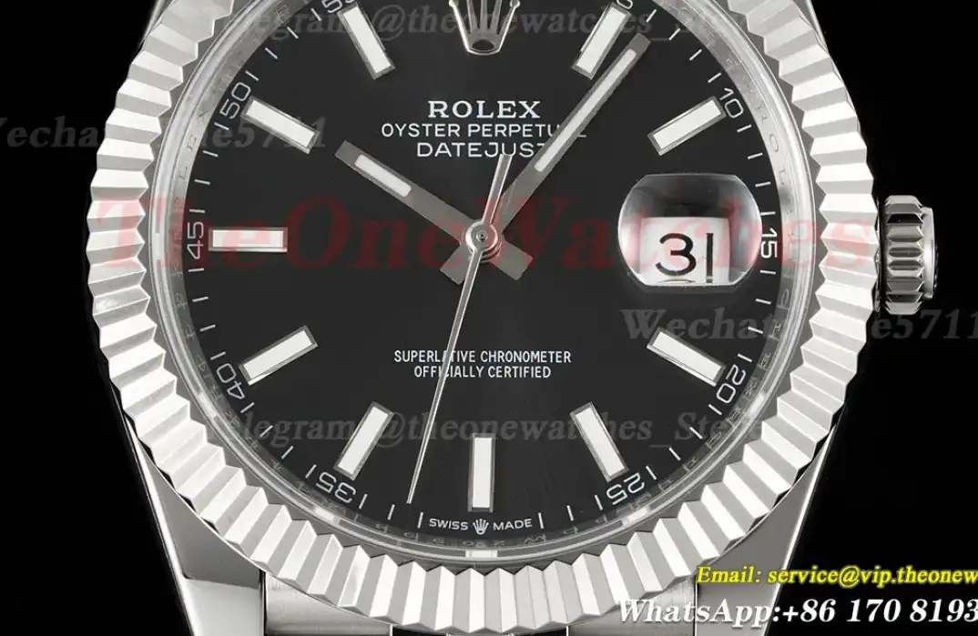 Datejust 41mm Black Stk SS SS  Jubilee 904L DIW A3235