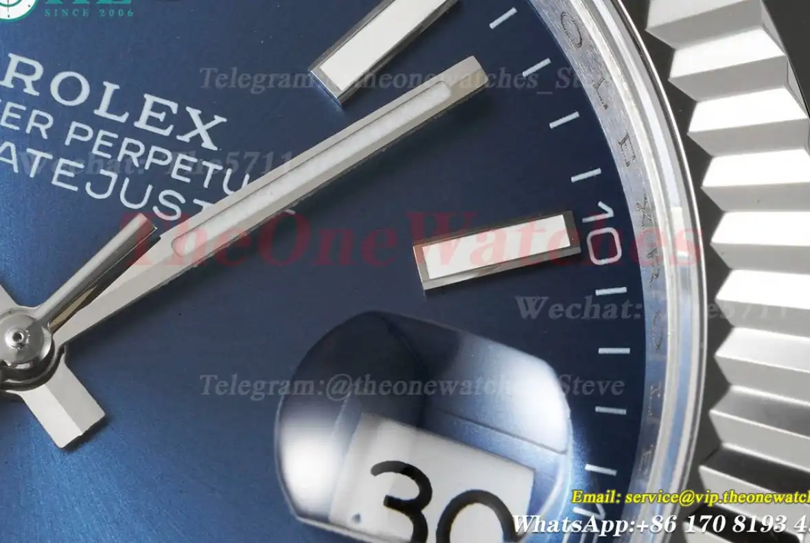 Datejust 41mm Blue Stk SS SS Oyster 904L DIW A3235