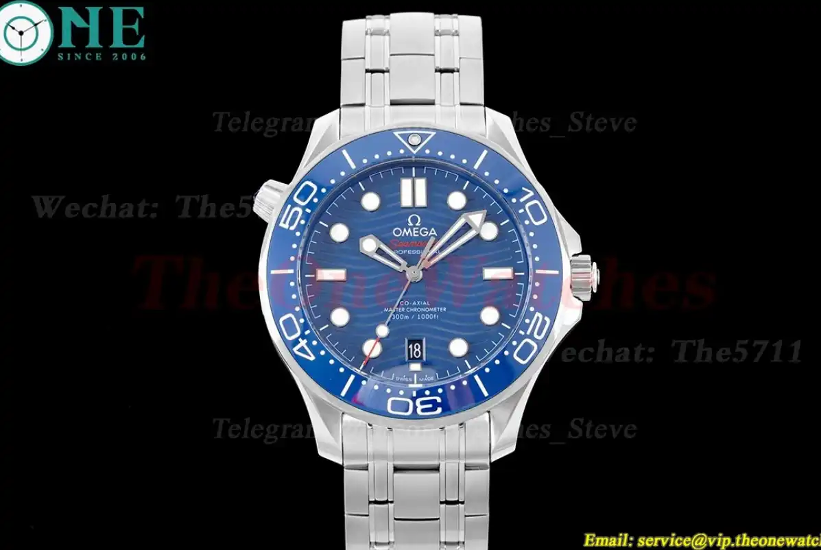 Seamaster 300m 42mm SS SS Blue Dial JVSF A8800