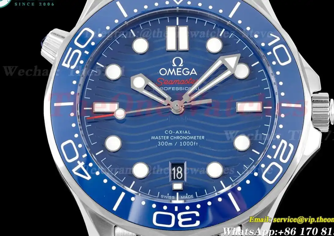 Seamaster 300m 42mm SS SS Blue Dial JVSF A8800