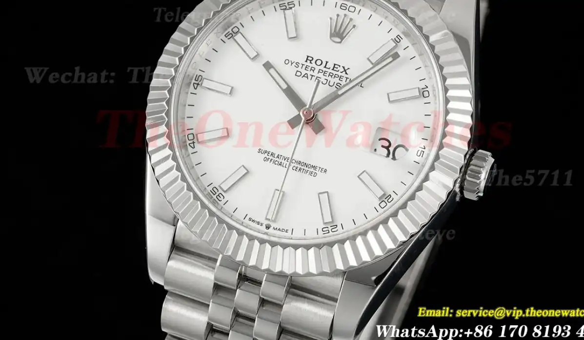 Datejust 41mm White Stk SS SS  Jubilee 904L DIW A3235