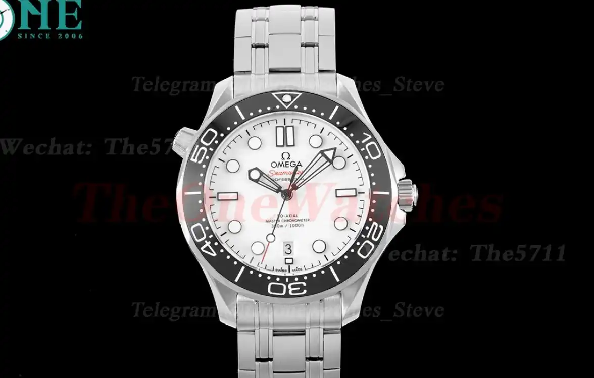 Seamaster 300m 42mm SS SS White Dial JVSF A8800