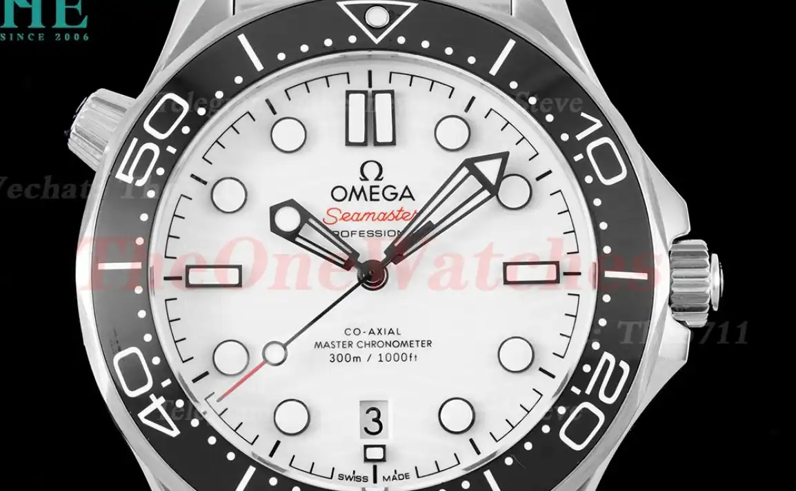 Seamaster 300m 42mm SS SS White Dial JVSF A8800