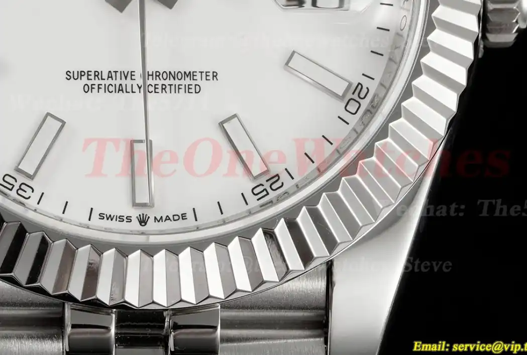 Datejust 41mm White Stk SS SS  Jubilee 904L DIW A3235