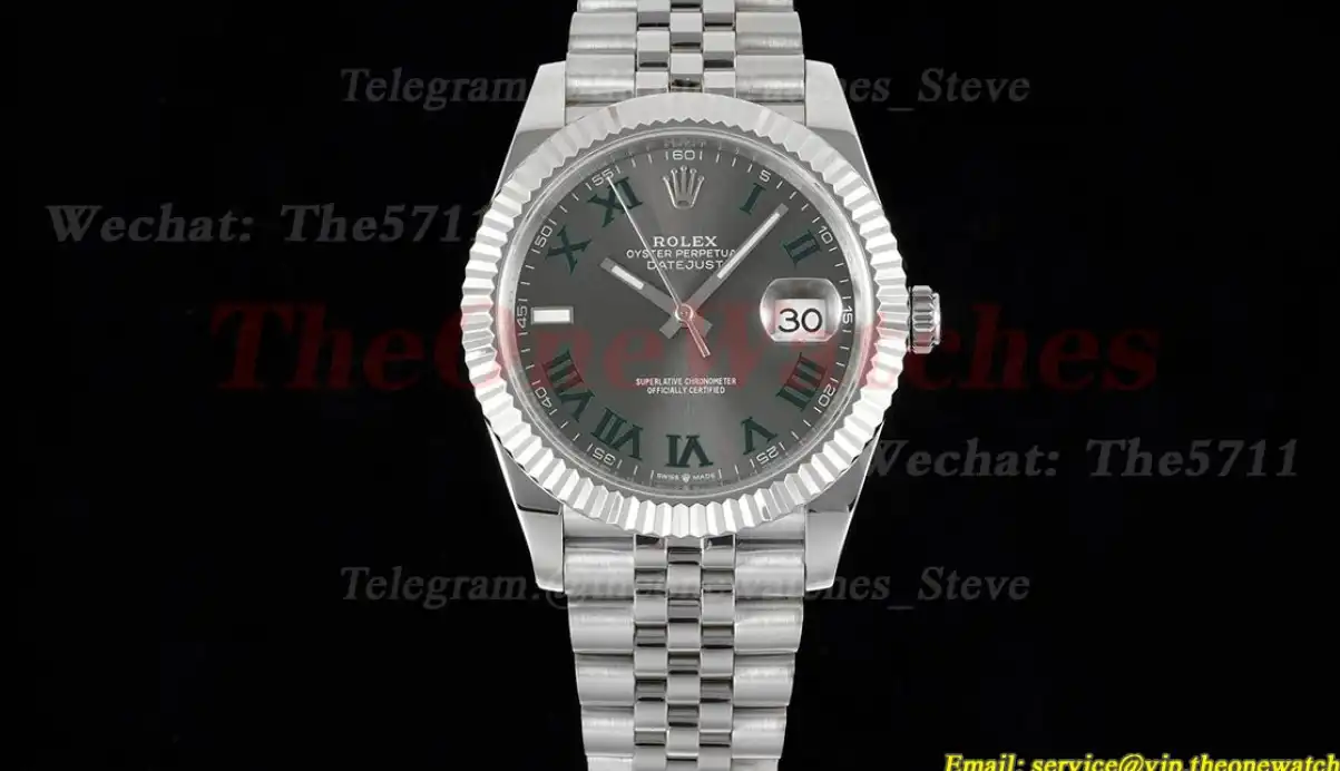 Datejust 41mm Grey Rmn SS SS  Jubilee 904L DIW A3235