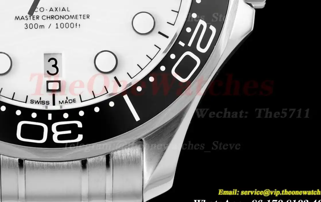 Seamaster 300m 42mm SS SS White Dial JVSF A8800