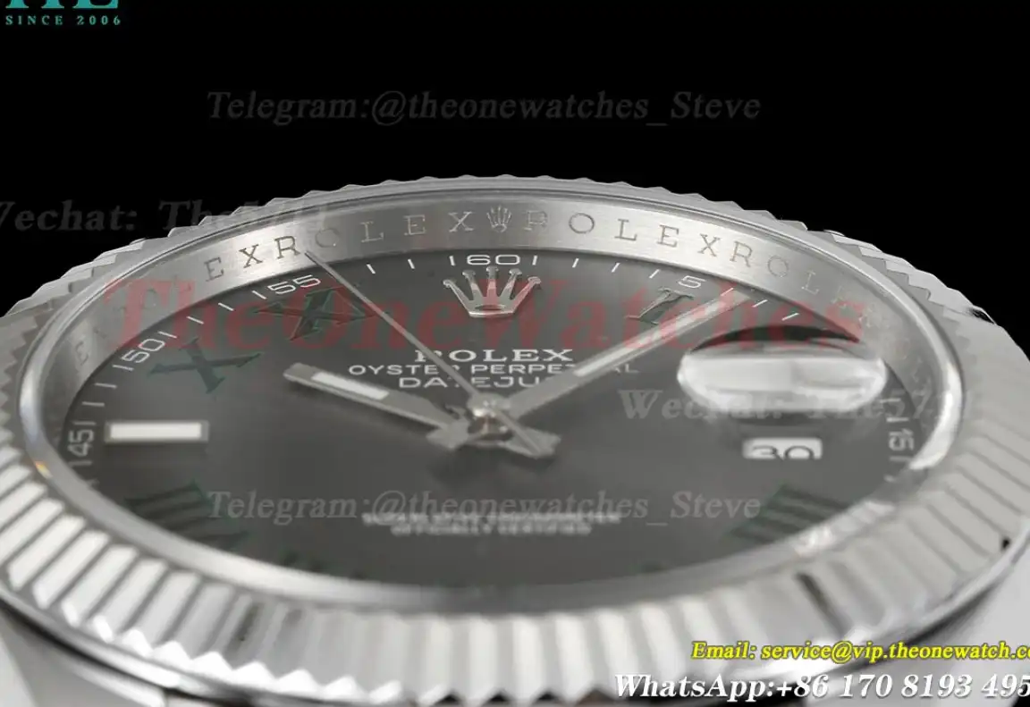 Datejust 41mm Grey Rmn SS SS  Jubilee 904L DIW A3235