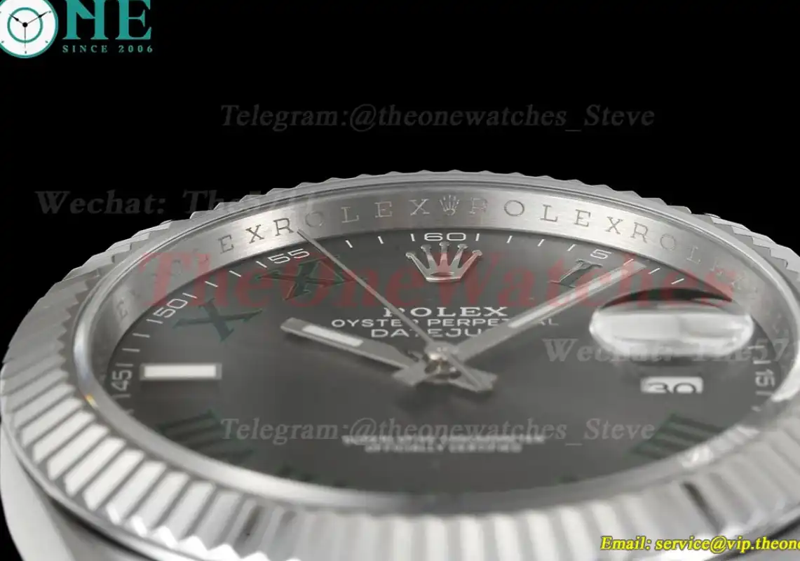 Datejust 41mm Grey Rmn SS SS Oyster 904L DIW A3235