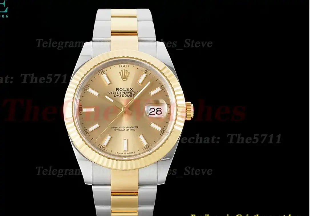 Datejust 126333 41mm Oys YG SS Gold Dial Clean SH3235