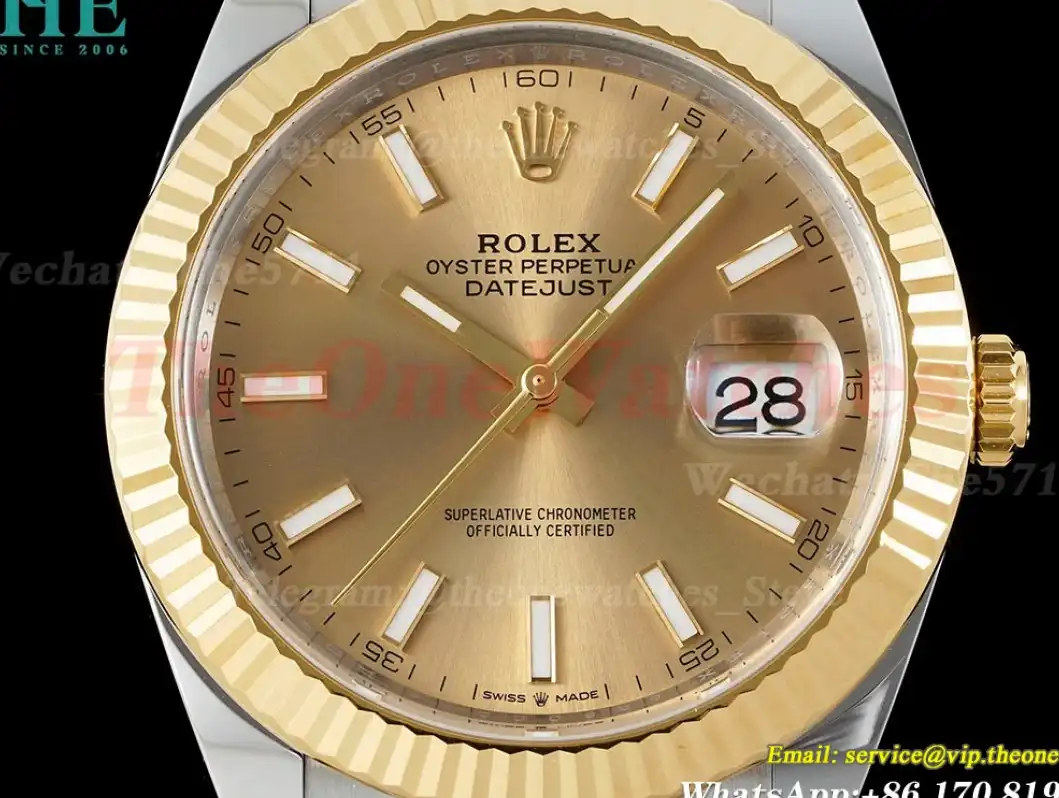 Datejust 126333 41mm Oys YG SS Gold Dial Clean SH3235