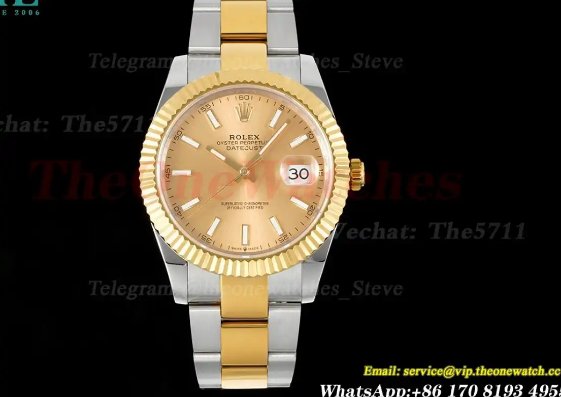 Datejust 41mm Gold Stk SS YG Oyster 904L DIW A3235