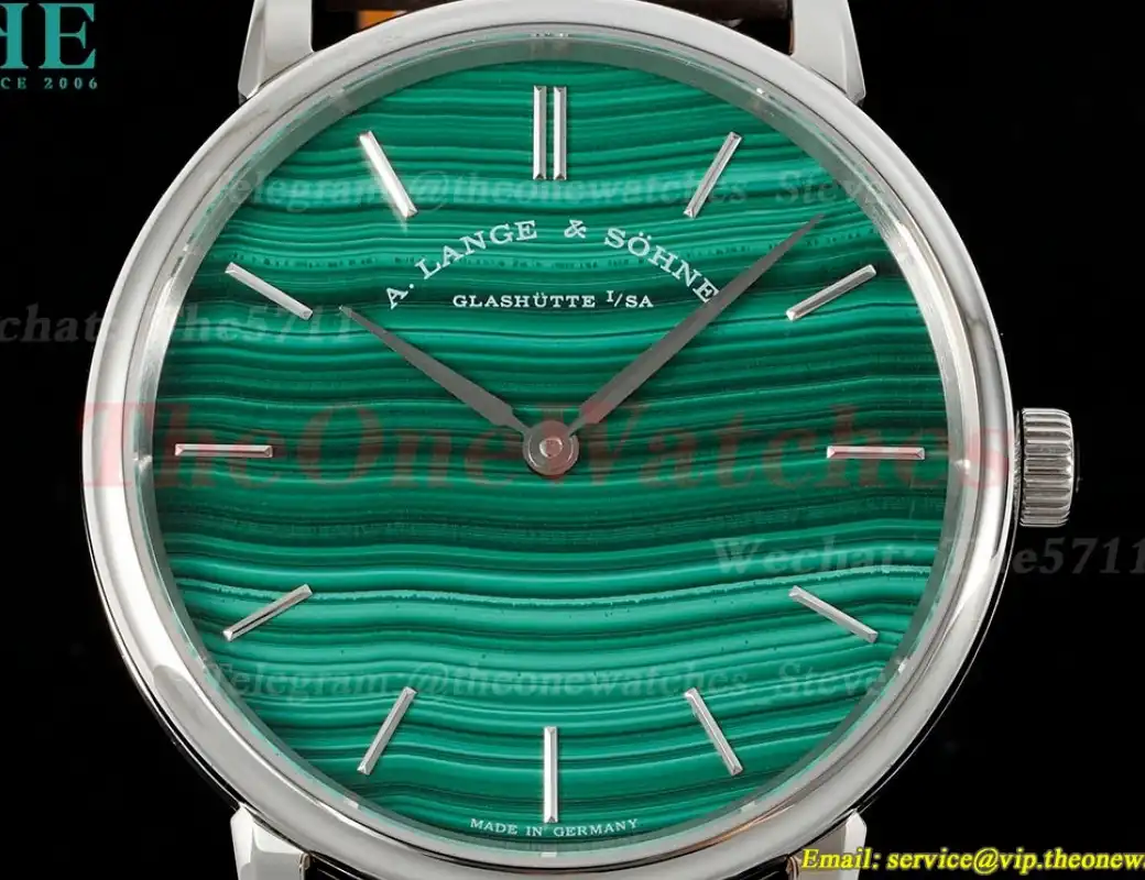 Saxonia Thin 39mm SS LE Green Malachite Dial F8F A2892