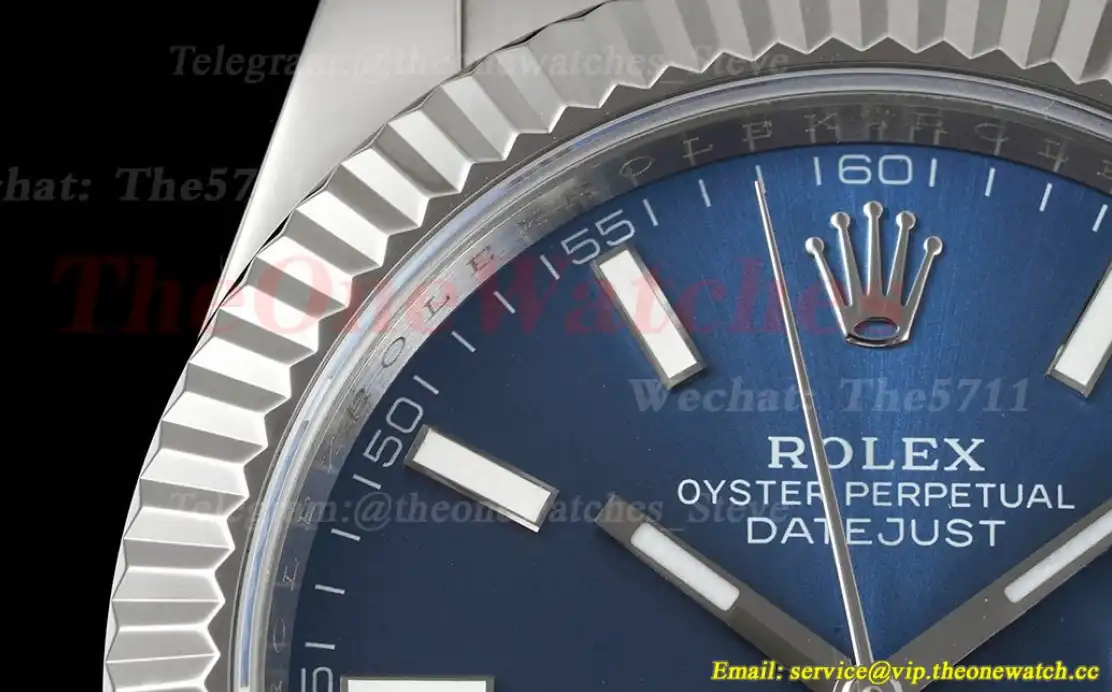 Datejust 41mm Blue Stk SS SS Oyster 904L DIW A3235