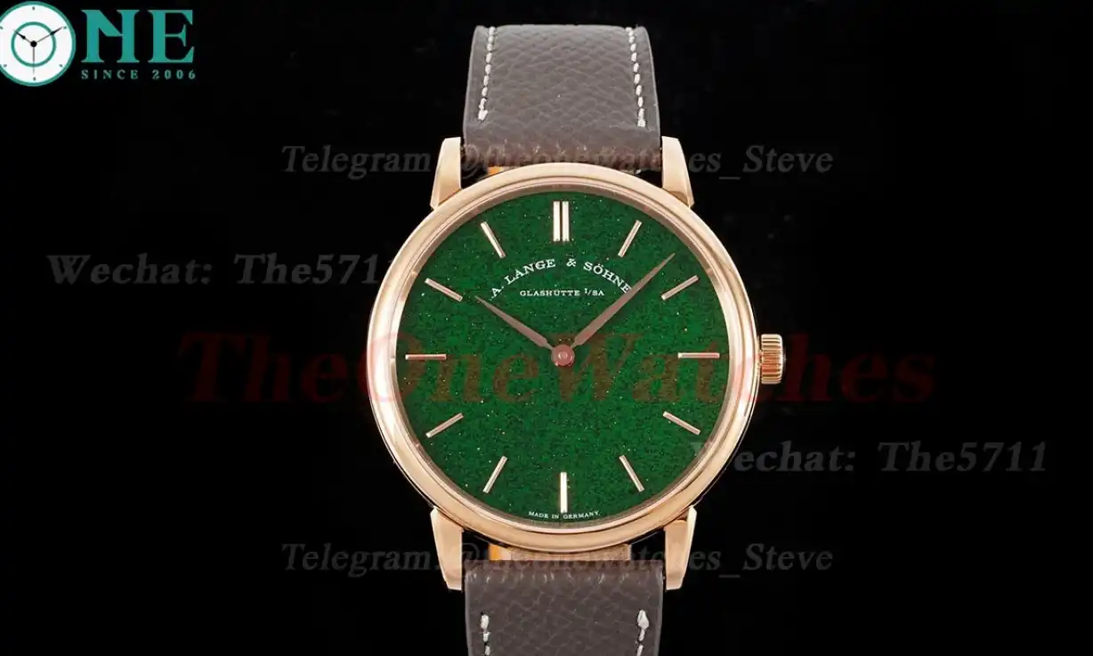 Saxonia Thin 39mm RG LE Green Dial F8F A2892