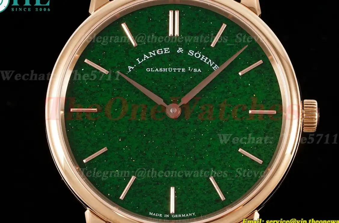 Saxonia Thin 39mm RG LE Green Dial F8F A2892